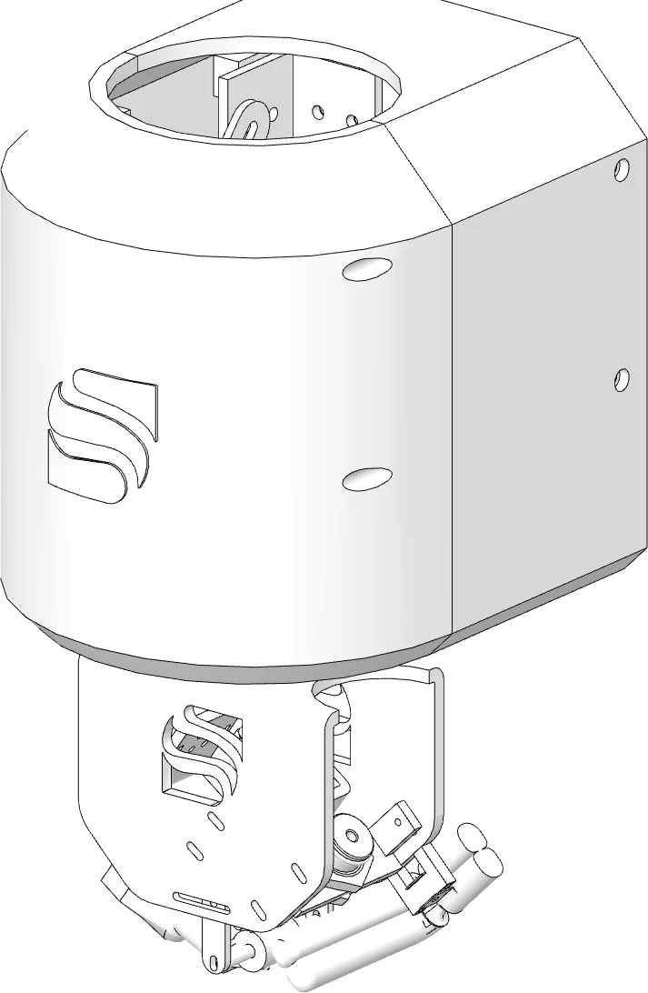 LOOP deposition head (drawing from the CAD model)